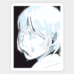 Crying girl Sticker